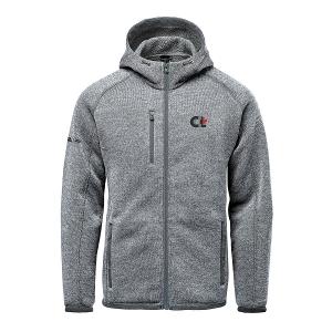 MEN'S AVALANTE FULL ZIP FLEECE HOODY - GRANITE HEATHER with CCL-CF33548