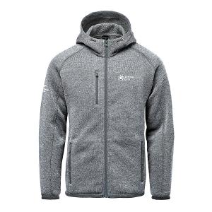 MEN'S AVALANTE FULL ZIP FLEECE HOODY - GRANITE HEATHER with Canterra Seeds - Horizontal -CF33779