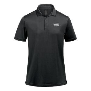 MEN'S MONTEREY S/S POLO - BLACK with Major Drilling 3.25"W-CF35280
