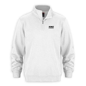FLUX - ADULT 1/4 ZIP SWEATSHIRT - WHITE with KAG Embroidery-CF36092