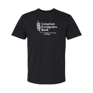 GILDAN UNISEX SOFTSTYLE®  MIDWEIGHT T-SHIRT - BLACK with Canadian Foodgrains - 10"W-CF34661