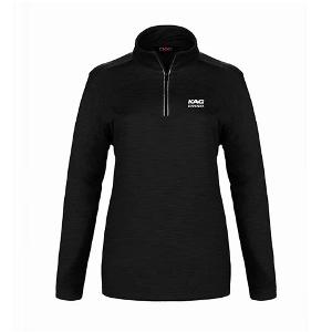 Meadowbrook - Ladies Interlock 1/4 Zip Pullover - Black with KAG Embroidery-CF33948