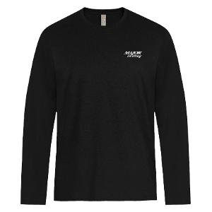 ATC 24EVER™ RING SPUNCOTTON LONG SLEEVE TEE –BLACK with Major Drilling - 3.5" Heat Transfer-CF35271