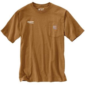 CARHARTT LOOSE FIT HEAVYWEIGHT POCKET T-SHIRT – CARHARTT BROWN with Major Drilling - 3.5" Heat Transfer-CF35350