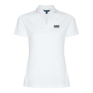 COAL HARBOUR® TECH MESH SNAG  RESISTANT  LADIES' POLO - WHITE with KAG Embroidery-CF34646