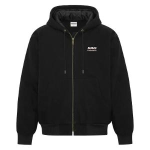 ATC WERK™ YUKON HOODED BOMBER JACKET - BLACK with KAG Embroidery-CF36883