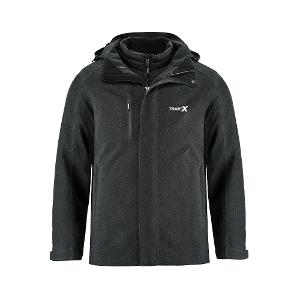 Apex - Men's 3 in 1 Jacket - Black with Transx 3"W Embroidery-CF34364