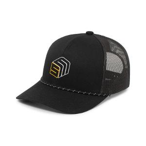 Trucker Snapback Braid Cap - Black