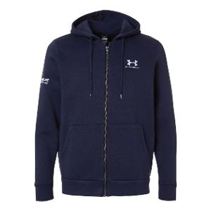 UNDER ARMOUR ICON FLEECEHOODED FULLZIP - NAVY with Major Drilling 3.25"W-CF35921
