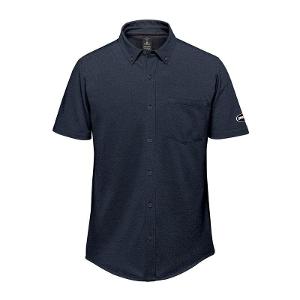 MEN'S SONORA S/S KNIT SHIRT - NAVY with Bourgault - Full Color - 2024 2.75" W-CF32937