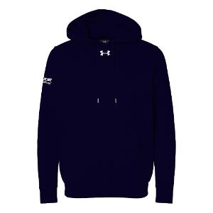 Under Armour Men’s Team Icon Fleece Hooded Sweatshirt - Navy with Major Drilling 3.25"W-CF35341