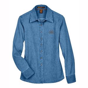 HARRITON WOMEN'S DENIM SHIRT - LIGHT DENIM with Vector - 2.25-CF33445