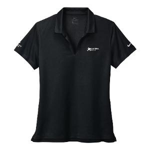 NIKE DRI-FIT MICRO PIQUE 2.0 LADIES' POLO - BLACK with Canterra Seeds - Horizontal -CF33491