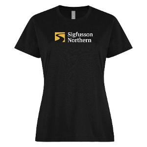 ATC 24EVER™ RING SPUN COTTON LADIES - BLACK with Sigfusson Northern - Heat Transfers-CF35542