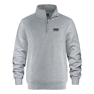 Flux - Adult 1/4 Zip Sweatshirt - Athletic Grey Heather with KAG Embroidery-CF34098