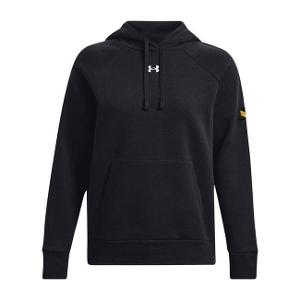 UNDER ARMOUR LADIES' RIVAL FLEECE HOODED SWEATSHIRT - BLACK with SeedMaster - Medium -CF34337