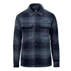 MEN'S HIGHLAND SHERPA LINED PLAID JACKET - MIDNIGHT DUSK PLAID with KPIC-CF33709