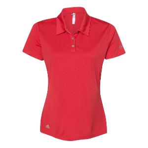 LADIES ADIDAS PERFORMANCE POLO - COLLEGIATE RED with Bourgault One Color - 2024-CF36191