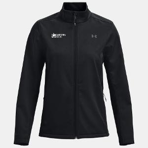 UNDER ARMOUR LADIES' COLDGEAR® INFRARED SHIELD 2.0 JACKET - BLACK/WHITE with Canterra Seeds - Horizontal -CF32629