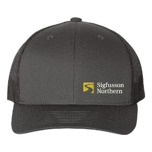 YUPOONG RETRO TRUCKER CAP - CHARCOAL/BLACK