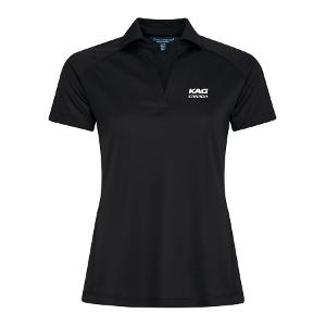 COAL HARBOUR® TECH MESH SNAG RESISTANT LADIES' POLO - BLACK with KAG Embroidery-CF34638
