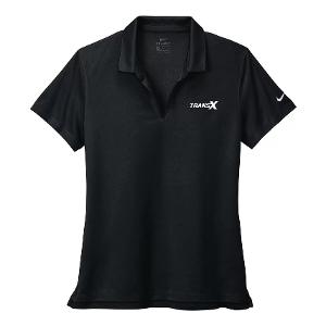 NIKE DRI-FIT MICRO PIQUE 2.0 LADIES' POLO - BLACK with Transx 3"W Embroidery-CF32112
