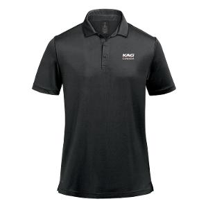 MEN'S MONTEREY S/S POLO - BLACK with KAG Embroidery-CF34824