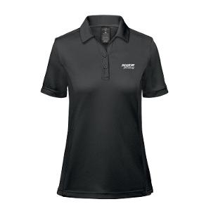 WOMEN'S MONTEREY S/S POLO- BLACK with Major Drilling 3.25"W-CF35285