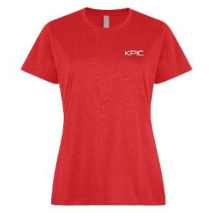 ATC 24EVER™ RING SPUN COTTON LADIES' TEE- RED with KPIC HT 3.5in-CF34962