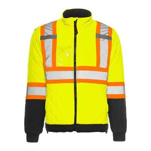 HI-VIS QUILTED FREEZER JACKET 4 REFL. TAPE