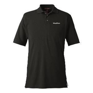 Harriton Men's Pique Polo - BK with MacDon Embroidery-CF34435
