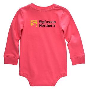 CARHARTT INFANT LONG-SLEEVE POCKET BODYSUIT PK with Heat Transfer NEW-CF29148