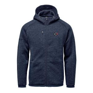 MEN'S AVALANTE FULL ZIP FLEECE HOODY - NAVY HEATHER with CCL-CF33550