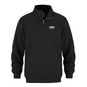 Flux - Adult 1/4 Zip Sweatshirt - Black with KAG Embroidery-CF33969