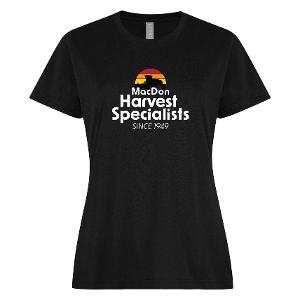 ATC 24EVER™ RING SPUN COTTON LADIES' TEE - BLACK with MacDon Harvest Specialist Full Color-CF36638