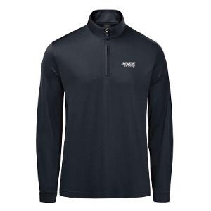 MEN'S MONTEREY 1/4 ZIP PULLOVER - BLACK with Major Drilling 3.25"W-CF35295
