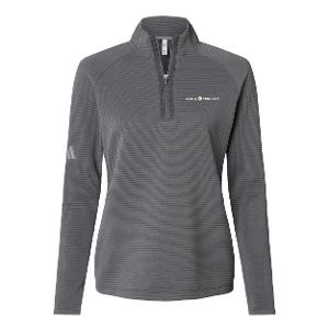 ADIDAS WOMEN'S SPACER QUARTER-ZIP PULLOVER - GREY FIVE with SeedMaster - Horizontal -CF36582