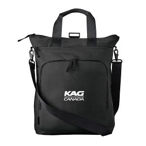 MERIDAN TOTE BACKPACK-BLACK with KAG Embroidery-CF33334