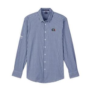 DEVON & JONES CROWNLUX PERFORMANCE® MEN'S GINGHAM SHIRT - NAVY with CCL-CF30132