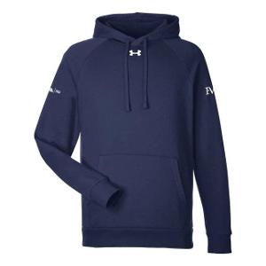 Under Armour Men's Rival Fleece Hooded Sweatshirt - Midnight Navy/ White with FWS-CF33668