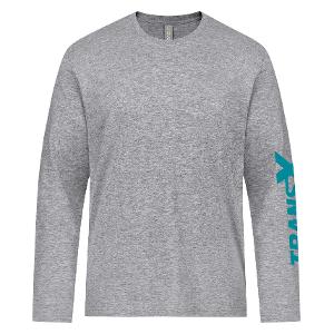 ATC 24EVER™ RING SPUNCOTTON LONG SLEEVE TEE –SPORT GREY with TransX 7"W-CF35223