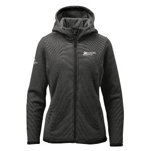 WOMEN'S MEDUSA FLEECE HOODY - CHARCOAL STRIPE with Canterra Seeds - Horizontal -CF33536