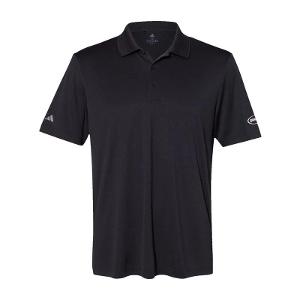 ADIDAS PERFORMANCE POLO - BLACK with Bourgault Full Color No Fill 2.75"W-CF36187