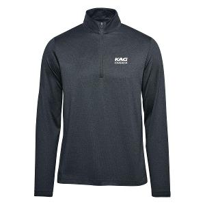 MEN'S VOLANTE H2X-DRY 1/4 ZIP PULLOVER - CHARCOAL HEATHER with KAG Embroidery-CF33285