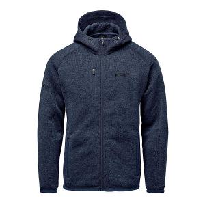 MEN'S AVALANTE FULL ZIP FLEECE HOODY - NAVY HEATHER with KPIC-CF33697