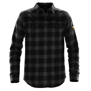 MEN'S LOGAN SNAP FRONT SHIRT - CARBON PLAID with SeedMaster - Medium -CF34305