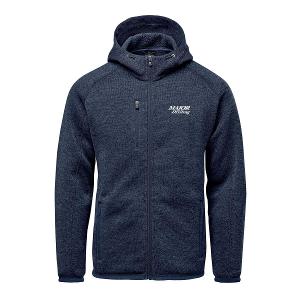 MEN'S AVALANTE FULL ZIP FLEECE HOODY - NAVY HEATHER with Major Drilling 3.25"W-CF33848