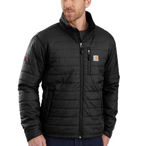 CARHARTT MEN'S RAIN DEFENDER® INSULATED JACKET - RELAXED FIT - LIGHTWEIGHT - BLACK with CCL-CF33633