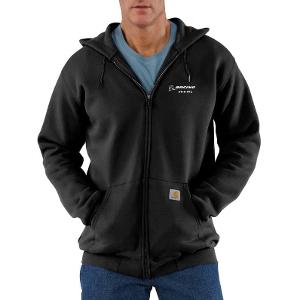 CARHARTT LOOSE FIT HOODED ZIP-FRONT MIDWEIGHT SWEATSHIRT BK-CF29733