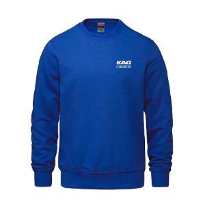 Crew - Adult Crewneck Pullover Sweatshirt - Royal with KAG Embroidery-CF33964